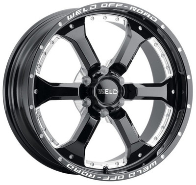 20x9 Weld Off-Road Granada Six W125 Gloss Black Milled (Rotary Forged) 6x5.5/139.7 0mm 20x9 Weld Off-Road Granada Six W125 Gloss Black Milled (Rotary Forged) 6x5.5/139.7 0mm