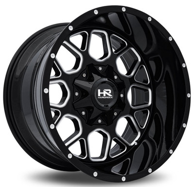 20x9 Hardrock Off-Road H705 Gunner Gloss Black Milled 6x120 6x5.5/139.7 0mm 20x9 Hardrock Off-Road H705 Gunner Gloss Black Milled 6x120 6x5.5/139.7 0mm