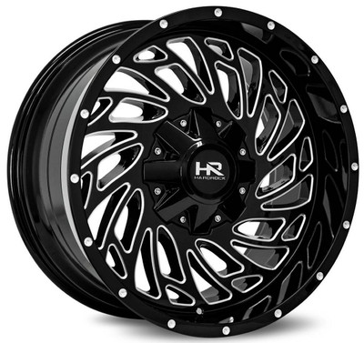 (Clearance - No Returns) 20x12 Hardrock Off-Road H710 Attach Gloss Black Milled (* May Require Trimming) 5x150 5x5.5/139.7 -51mm (Clearance - No Returns) 20x12 Hardrock Off-Road H710 Attach Gloss Black Milled (* May Require Trimming) 5x150 5x5.5/139.7 -51mm