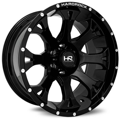 (Clearance - No Returns) 24x14 Hardrock Off-Road H505 Bloodshot Xposed Gloss Black (* May Require Trimming) 8x180 -76mm (Clearance - No Returns) 24x14 Hardrock Off-Road H505 Bloodshot Xposed Gloss Black (* May Require Trimming) 8x180 -76mm