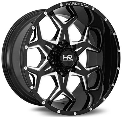 22x12 Hardrock Off-Road H507 Gloss Black Milled (* May Require Trimming) 8x180 -51mm