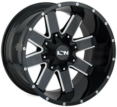 20x9 ION Alloy 141 Gloss Black w/ Milled Spokes 8x6.5/165 8x170 18mm 20x9 ION Alloy 141 Gloss Black w/ Milled Spokes 8x6.5/165 8x170 18mm