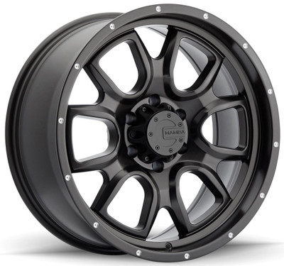 18x9 Mamba Off-Road M19 Matte Black w/ Drilled Holes 5x5/127 -6mm 18x9 Mamba Off-Road M19 Matte Black w/ Drilled Holes 5x5/127 -6mm