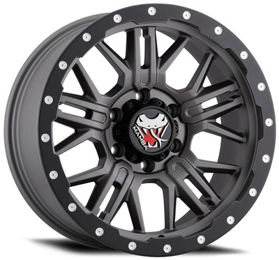 18x9 Mamba Off-Road M25 Matte Grey w/ Black Lip 6x5.5/139.7 0mm