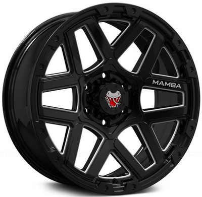 17x9 Mamba Off-Road M23 Gloss Black w/ Machined Ball Cut  6x5.5/139.7 12mm 17x9 Mamba Off-Road M23 Gloss Black w/ Machined Ball Cut  6x5.5/139.7 12mm