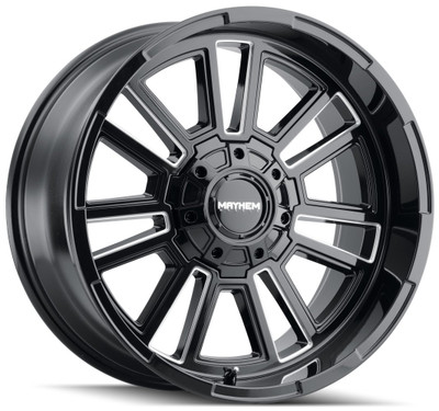 20x10 Mayhem Apollo 8115 Gloss Black Milled 8x170 -19mm 20x10 Mayhem Apollo 8115 Gloss Black Milled 8x170 -19mm