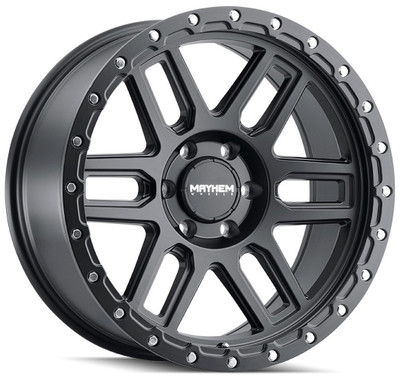 20x9 Mayhem Delta 8304 Matte Black w/ Matte Black Lip 6x5.5/139.7 -12mm 20x9 Mayhem Delta 8304 Matte Black w/ Matte Black Lip 6x5.5/139.7 -12mm
