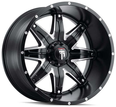 (Clearance - No Returns) 22x12 American Truxx AT185 Lonestar Matte Black Milled (* May Require Trimming) 8x170 -44mm
