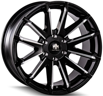 22x9.5 Mayhem Crossfire 8109BM Gloss Black Milled Spokes 5x150 25mm