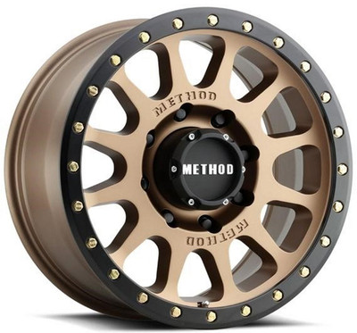 18x9 Method Race MR305 NV HD Bronze w/ Matte Black Street Lock Lip 8x6.5/165 18mm