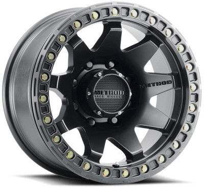 17x9 Method Race MR108 Beadlock Matte Black 8x6.5/165 -44mm 17x9 Method Race MR108 Beadlock Matte Black 8x6.5/165 -44mm