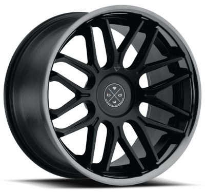20x11 Blaque Diamond BD-27 Satin Black w/ Black Chrome Stainless Steel Lip (CUSTOM 2-3 weeks)-1699790271