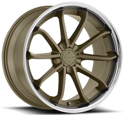 22x10.5 Blaque Diamond BD-23 Bronze w/ Chrome Stainless Steel Lip (CUSTOM)