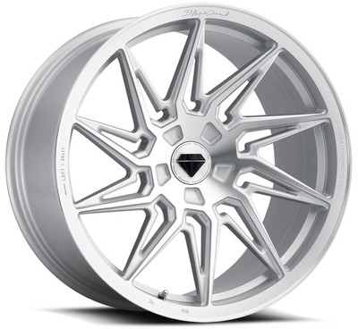 20x9 Blaque Diamond BD-F20 Brushed Silver (Flow Forged) (True Directional) (Left) (CUSTOM) 20x9 Blaque Diamond BD-F20 Brushed Silver (Flow Forged) (True Directional) (Left) (CUSTOM)