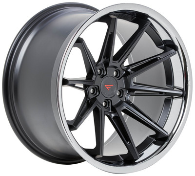 19x9.5 Ferrada CM2 Matte Black w/ Chrome Lip 5x112 45mm (CUSTOM) 