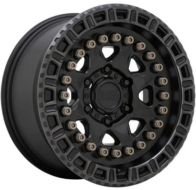 (Clearance - No Returns) 18x9 Black Rhino Carbine Matte Black w/ Machined Tinted Ring 6x120 10mm (Clearance - No Returns) 18x9 Black Rhino Carbine Matte Black w/ Machined Tinted Ring 6x120 10mm