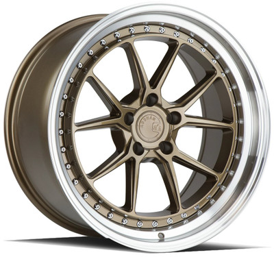 19x9.5 Aodhan DS08 Bronze w/ Machined Lip (Flow Formed) 5x120 35mm