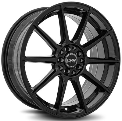 17x7 DRW D10 Gloss Black  4x100 4x4.5/114.3 40mm