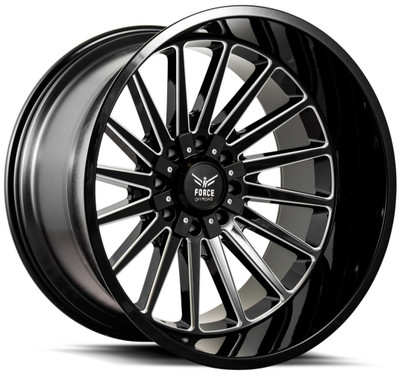 20x10 Force Off-Road F40 Gloss Black Milled 5x5/127 5x5.5/139.7 -12mm 20x10 Force Off-Road F40 Gloss Black Milled 5x5/127 5x5.5/139.7 -12mm