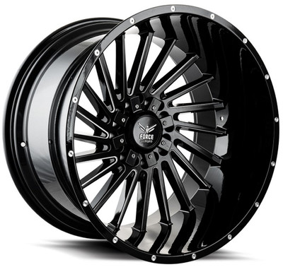 20x12 Force Off-Road F38 Gloss Black Milled (* May Require Trimming) 5x5.5/139.7 5x5/127 -44mm 20x12 Force Off-Road F38 Gloss Black Milled (* May Require Trimming) 5x5.5/139.7 5x5/127 -44mm