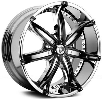 22x8.5 Diablo DNA Chrome w/ Black Inserts (CUSTOM) 22x8.5 Diablo DNA Chrome w/ Black Inserts (CUSTOM)