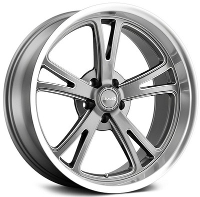 17x7 Ridler 606 Grey w/ Milled Spokes & Diamond Lip 5x4.75/120.7 0mm