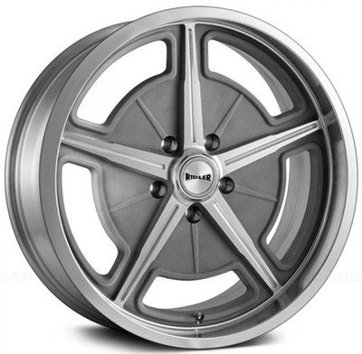 (Clearance - No Returns) 20x10 Ridler 605 Gray Machined Spokes & Lip 5x5/127 0mm (Clearance - No Returns) 20x10 Ridler 605 Gray Machined Spokes & Lip 5x5/127 0mm