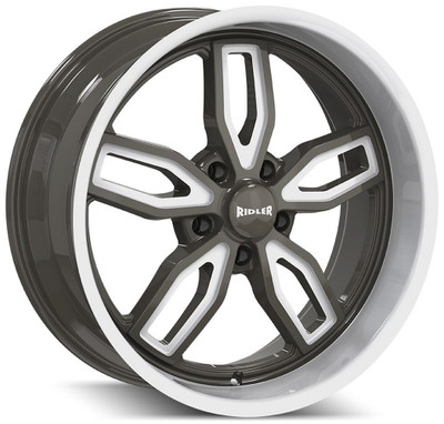 18x8 Ridler 608 Grey w/ Milled Spokes 5x5/127 0mm