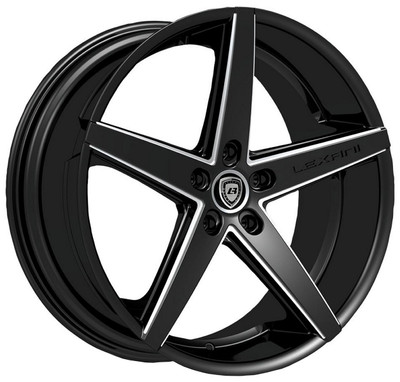 20x10 Lexani R-Four Gloss Black w/ Milled Accents (CUSTOM) 20x10 Lexani R-Four Gloss Black w/ Milled Accents (CUSTOM)