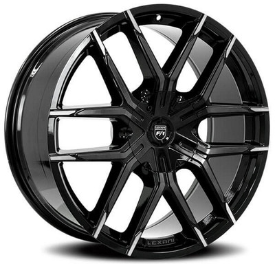 20x9 Lexani Vertigo Gloss Black w/ Machined Tip w/ Cap (CUSTOM 2-3 weeks) 20x9 Lexani Vertigo Gloss Black w/ Machined Tip w/ Cap (CUSTOM 2-3 weeks)