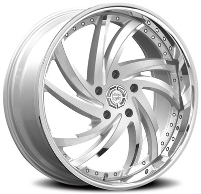 24x9 Lexani Turbine Silver w/ Chrome Stainless Steel Lip (CUSTOM 2-3 weeks) 24x9 Lexani Turbine Silver w/ Chrome Stainless Steel Lip (CUSTOM 2-3 weeks)