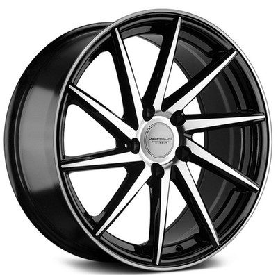 19x10 Versus VS267 Gloss Black w/ Machined Face 5x120 35mm