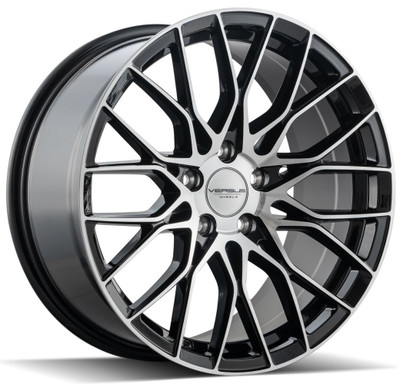 18x8.5 Versus VS442 Gloss Black w/ Machined Face 5x120 35mm 18x8.5 Versus VS442 Gloss Black w/ Machined Face 5x120 35mm