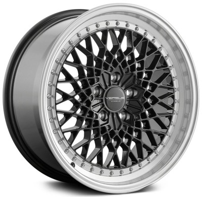 18x8.5 Versus VS626 Black w/ Machined Lip 5x4.5/114.3 40mm