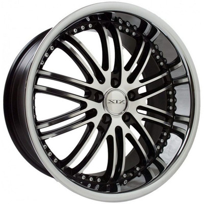 20x8.5 XIX X23 Gloss Black w/ Machined Face (Chrome Stainless Steel Lip) 5x120 20mm