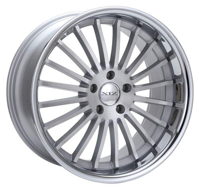 22x9 XIX X59 Silver Brushed Face w/ Stainless Steel Chrome Lip 5x120 30mm 22x9 XIX X59 Silver Brushed Face w/ Stainless Steel Chrome Lip 5x120 30mm
