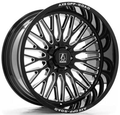 26x14 AXE Offroad Kratos Gloss Black Milled (* May Require Trimming) 5x5/127 5x5.5/139.7 -76mm