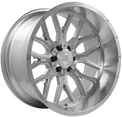 22x12 AXE Offroad AX6.1 Silver Brushed Milled w/ Mirror Lip (Compression Forged) (* May Require Trimming) 8x180 -44mm 22x12 AXE Offroad AX6.1 Silver Brushed Milled w/ Mirror Lip (Compression Forged) (* May Require Trimming) 8x180 -44mm