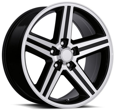 22x9 IROC Replica Wheel Black Machined FR11 5x5/127 15mm 22x9 IROC Replica Wheel Black Machined FR11 5x5/127 15mm