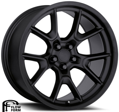 20x10.5 Dodge Anniversary Replica Wheel Satin Black FR66F (Flow Form) 5x115 22mm 
