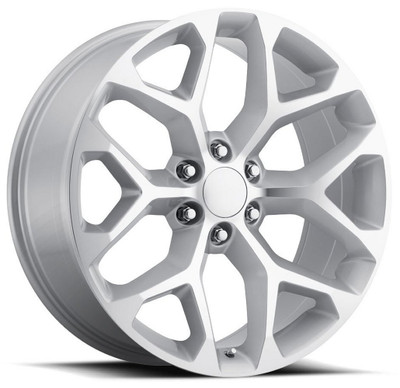 20x9 Chevrolet Truck Snowflake Replica Wheel Silver Machined Face FR59 6x5.5/139.7 27mm