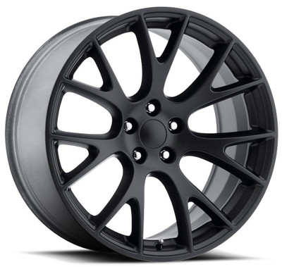 20x10 Dodge Hellcat Jeep Replica Wheel Satin Black FR70 5x5/127 45mm