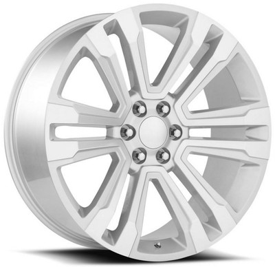 24x10 Cadillac Escalade Truck Replica Wheel Silver Machined Face FR72 6x5.5/139.7 30mm