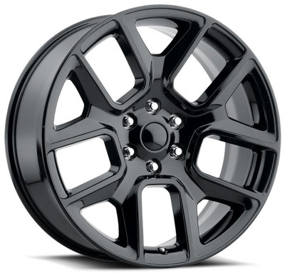 22x9 Dodge Ram 1500 Replica Wheel Gloss Black FR76 (6 Lug) 6x5.5/139.7 15mm 22x9 Dodge Ram 1500 Replica Wheel Gloss Black FR76 (6 Lug) 6x5.5/139.7 15mm