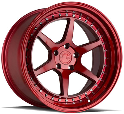 18x9.5 Aodhan DS09 Candy Red w/ Chrome Rivets (Flow Form) 5x4.5/114.3 30mm 18x9.5 Aodhan DS09 Candy Red w/ Chrome Rivets (Flow Form) 5x4.5/114.3 30mm