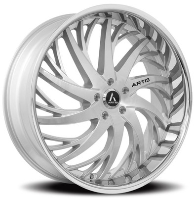 26x10 Artis Decatur Silver w/ Brushed Face & Chrome Stainless Steel Lip (CUSTOM)