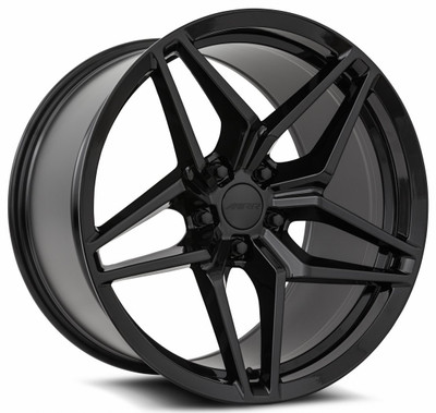 19x8.5 MRR M755 Corvette C8 Replica Wheels Gloss Black (Flow Formed) 5x120 38mm