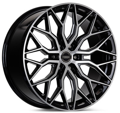20x9.5 Vossen HF6-3 Gloss Black Brushed Face (Hybrid Forged) (Deep Concave) 6x135 15mm