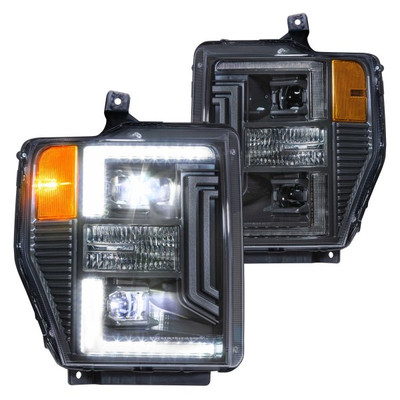 Morimoto XB Hybrid LED Headlights: Ford Super Duty (08-10) (Pair / ASM) LF555