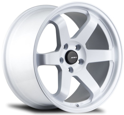 18x8.5 AVID.1 AV-06 Matte White 5x4.5/114.3 35mm